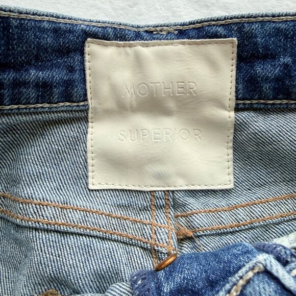 Mother Denim High-Waisted Straight-Leg Jeans sz 27 The Rambler Sneak - Picture 6 of 12